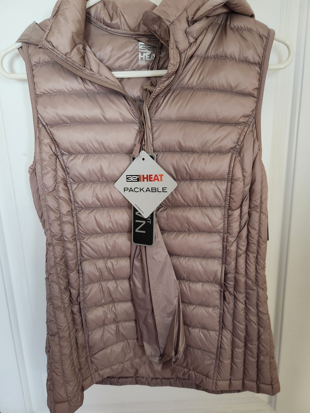 Packable Quilted Vest - Taupe